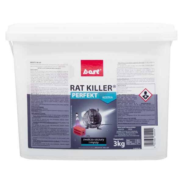 nieuw BestMassage Rat Killer Perfekt Kostka (BRODITEC WB 50F) 3KG insecticide