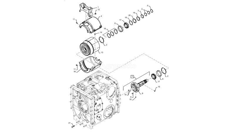 Koło zębate  48056275 andere transmissie-onderdeel voor New Holland T6090 T6070 wielen trekker