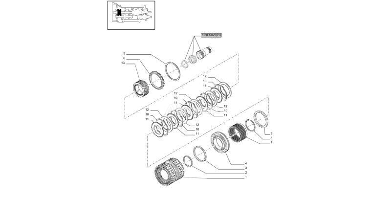 Obudowa sprzęgła  47136592 andere transmissie-onderdeel voor New Holland T6010 T6090 T6070  wielen trekker