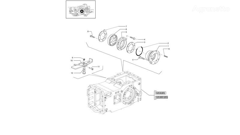 Wspornik 47125533 New Holland voor New Holland T6010 T6090 T6070  wielen trekker