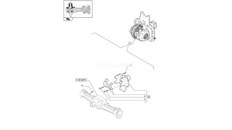 87657522 differentieel voor New Holland T6090 wielen trekker