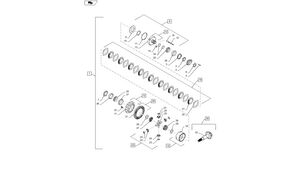 New Holland 87324538 paar kegeltandwielen voor New Holland T6090 wielen trekker