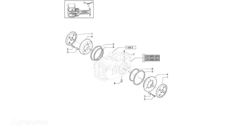 5191494 zuiger voor New Holland T6010 T6070  wielen trekker