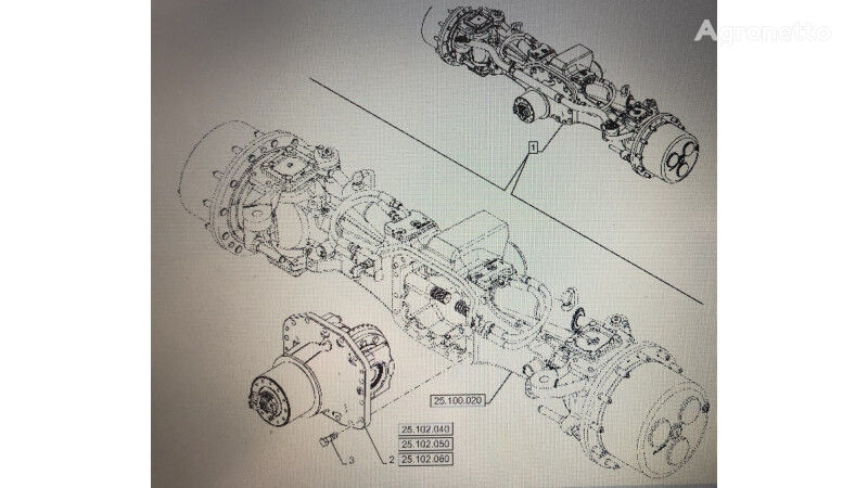 différentiel Case IH 47489667 pour tracteur à roues Case IH OPTUM 270